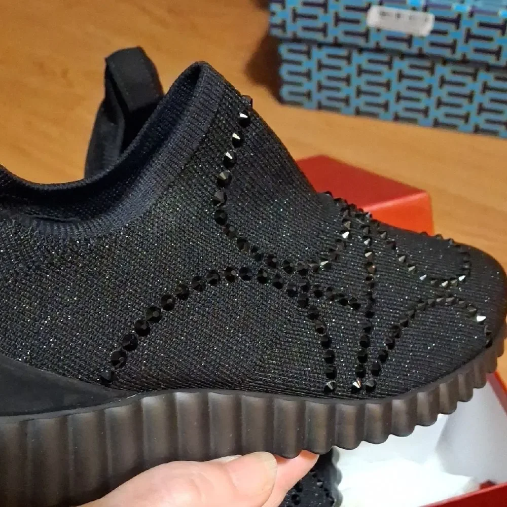 Salvatore Ferragamo Black Embellished Sneakers